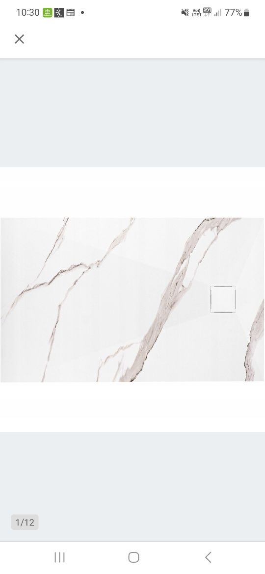 Brodzik Prysznicowy Magnum Carrara White Marmur 80 x 100 cm