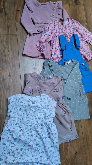 Zestaw 6 sztuk sukienek r. 86 Sinsay H&M Pepco