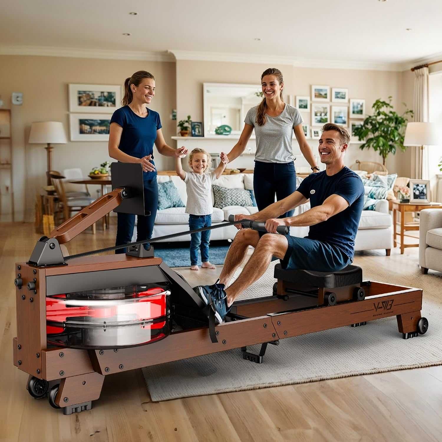 MettleMatic MM-W3 składany wioślarz wodny do ćwiczeń w domu