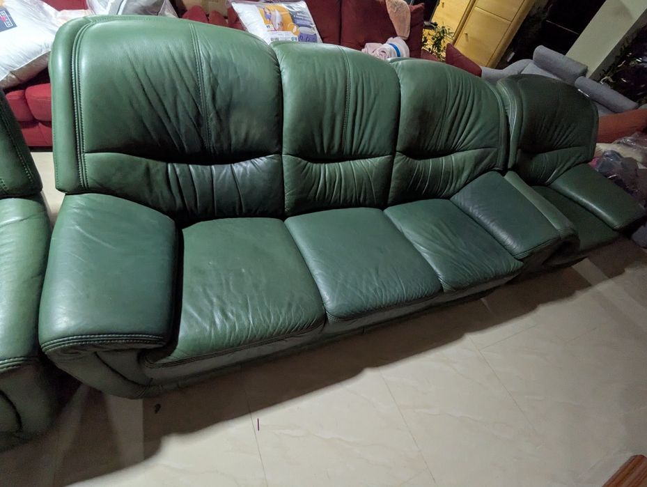 Диван шкіряний з кріслами, диван кожаний