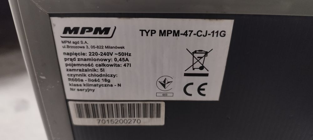 Lodówka MPM mała turystyczna