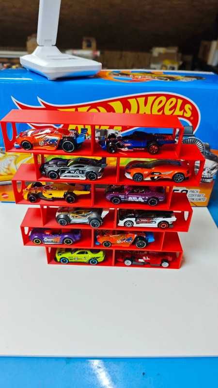 Expositor de 12 carrinhos 1/64 de parede