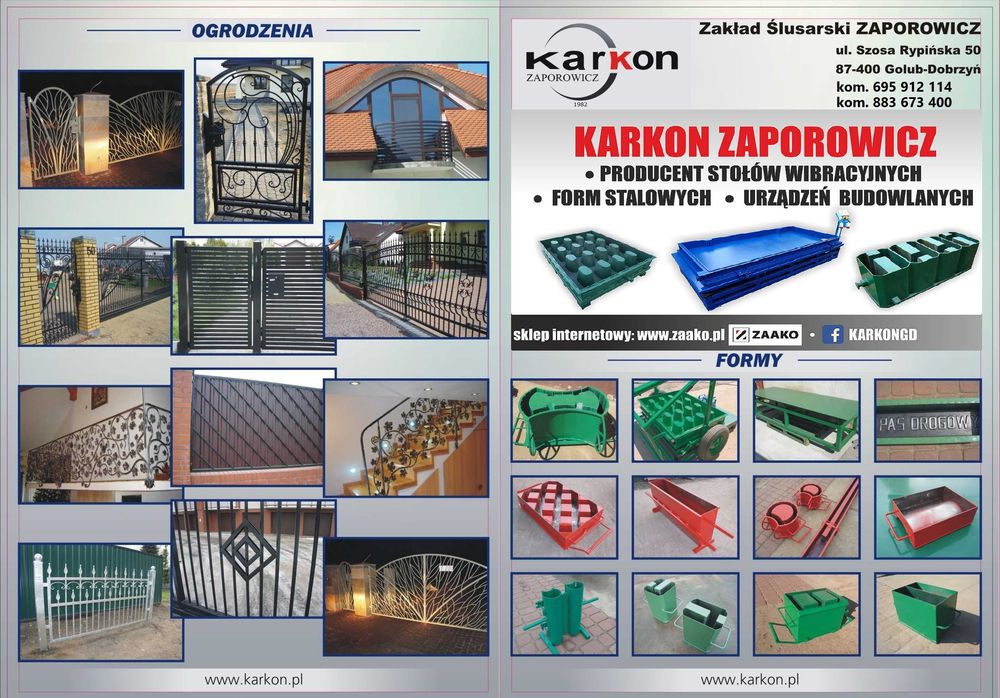 Stół wibracyjny SWP KARKON 55x70x 68 rozdzielnia