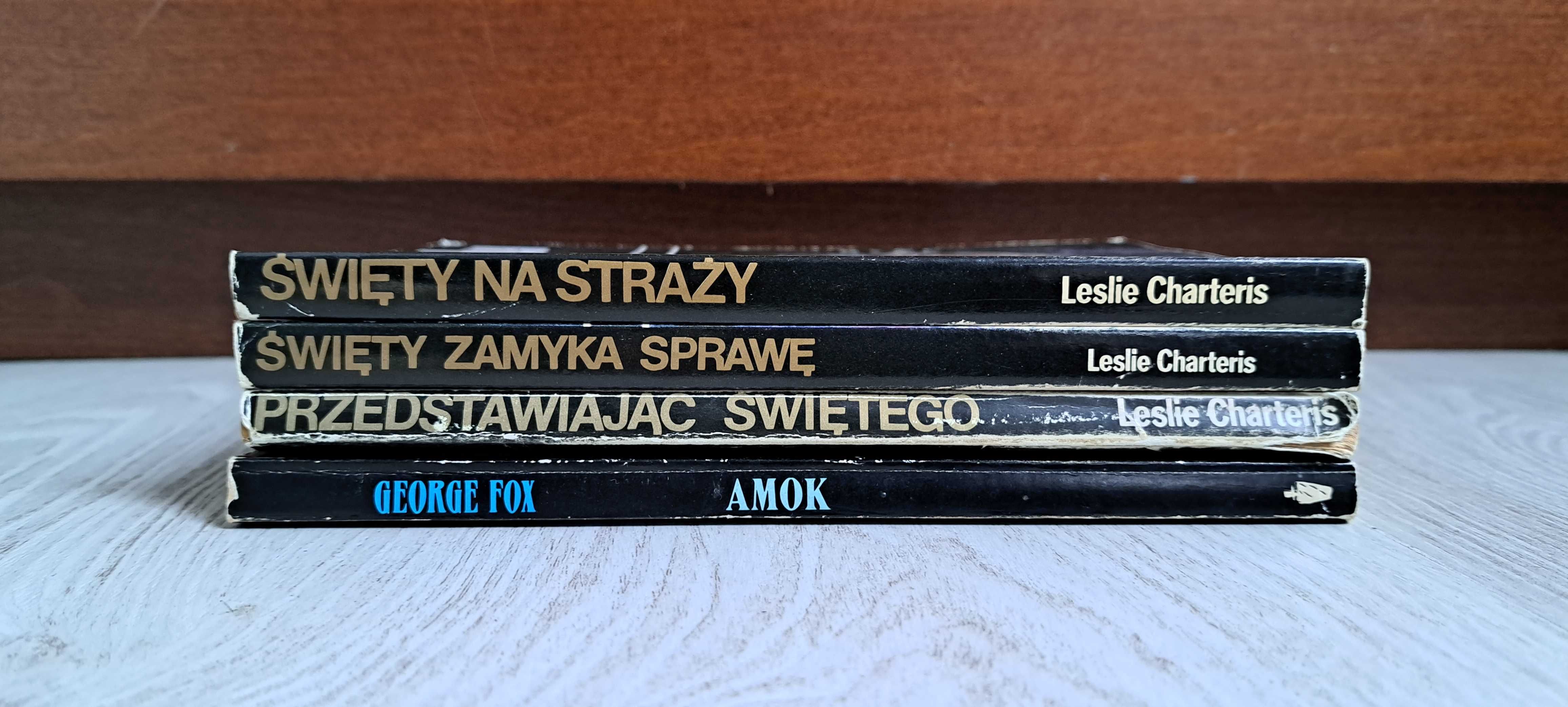 4x Leslie Charteris ŚWIĘTY Zamyka sprawę + Na straży + George Fox Amok