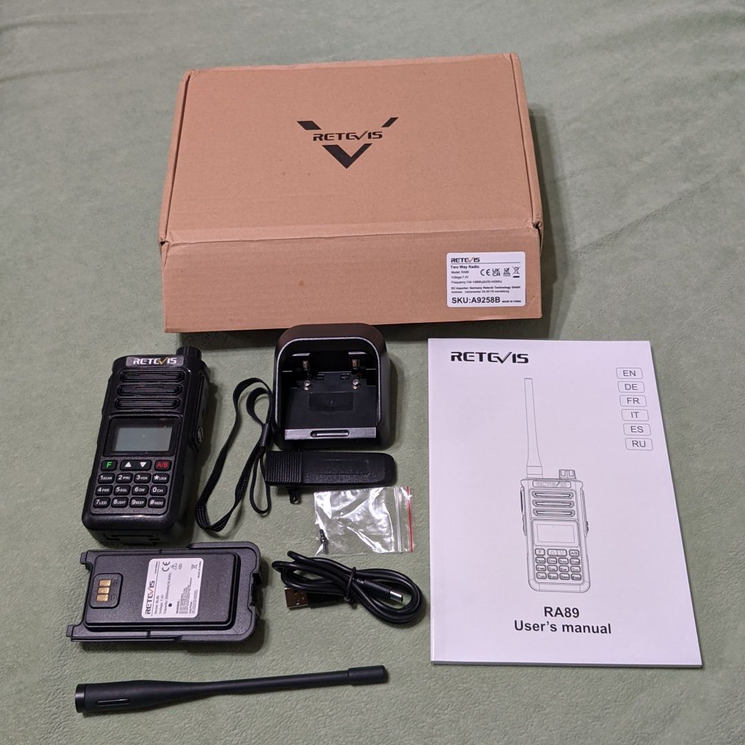 Рація Retevis RA89 + антена подовжена якісна від TYT, 10W вологозахист