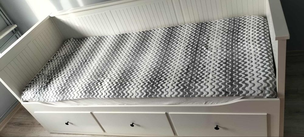 IKEA HEMNES Łóżko rozkładane z 3 szufladami