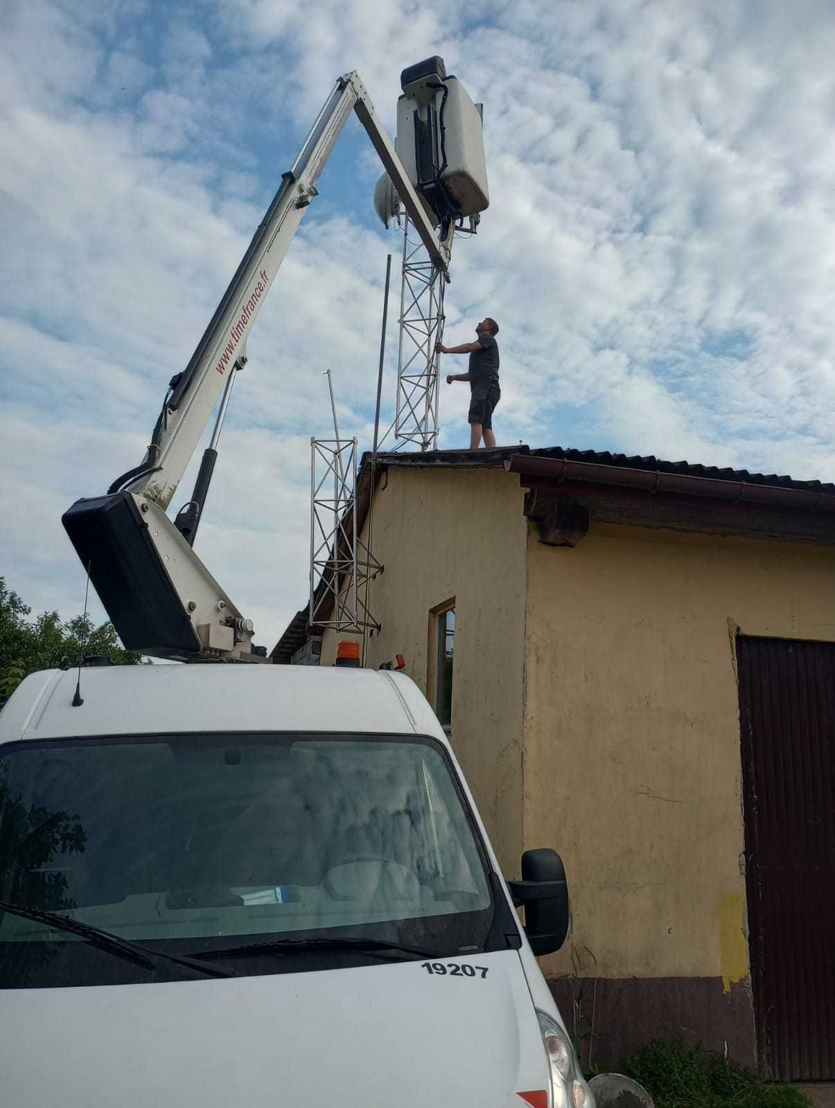 Podnośnik Koszowy Zwyżka Prace Wysokościowe Wynajem Kosz Montaż UDT