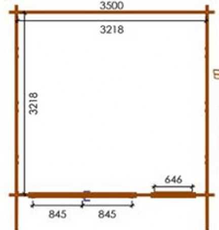 Domek ogrodowy 3,5x3,5 ściana 40mm świerk IMPREGNOWANY SOLIDNY