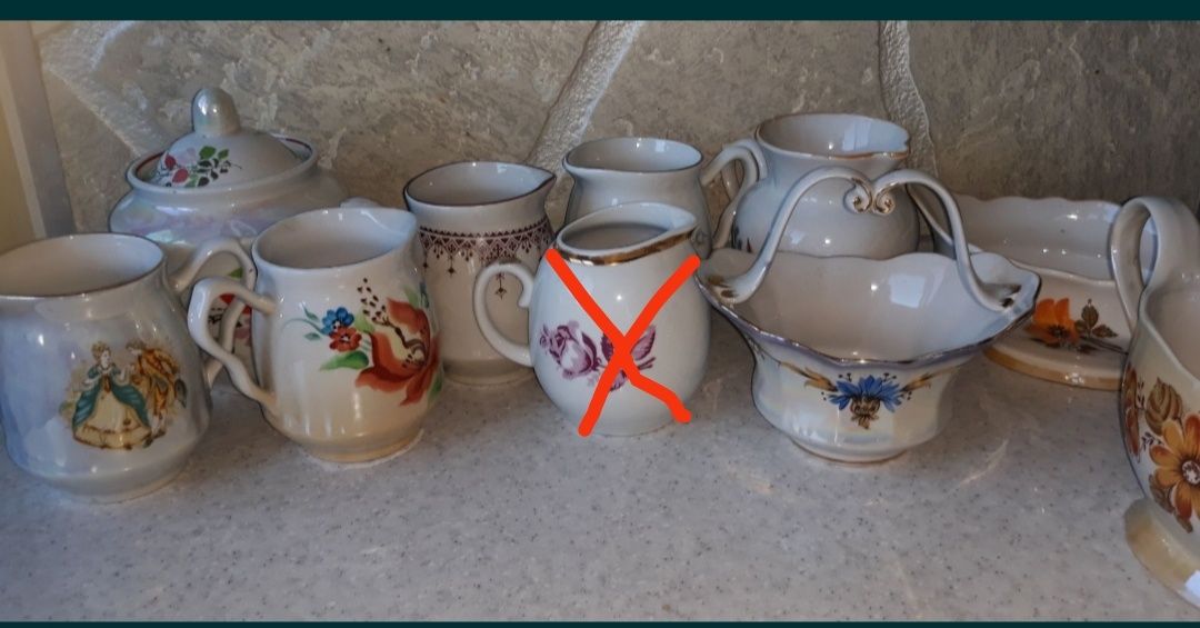 Молочники, соусники, цукорниця, користень, баранівка, городниця.