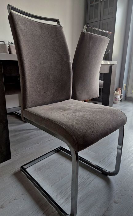 Stół biały połysk z krzesłami