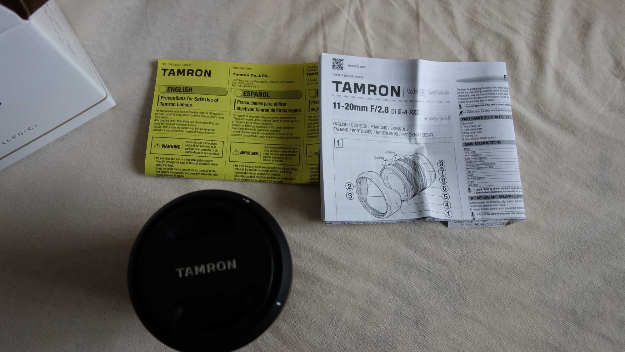 Tamron 11–20 mm F/2.8 Di III-A RXD