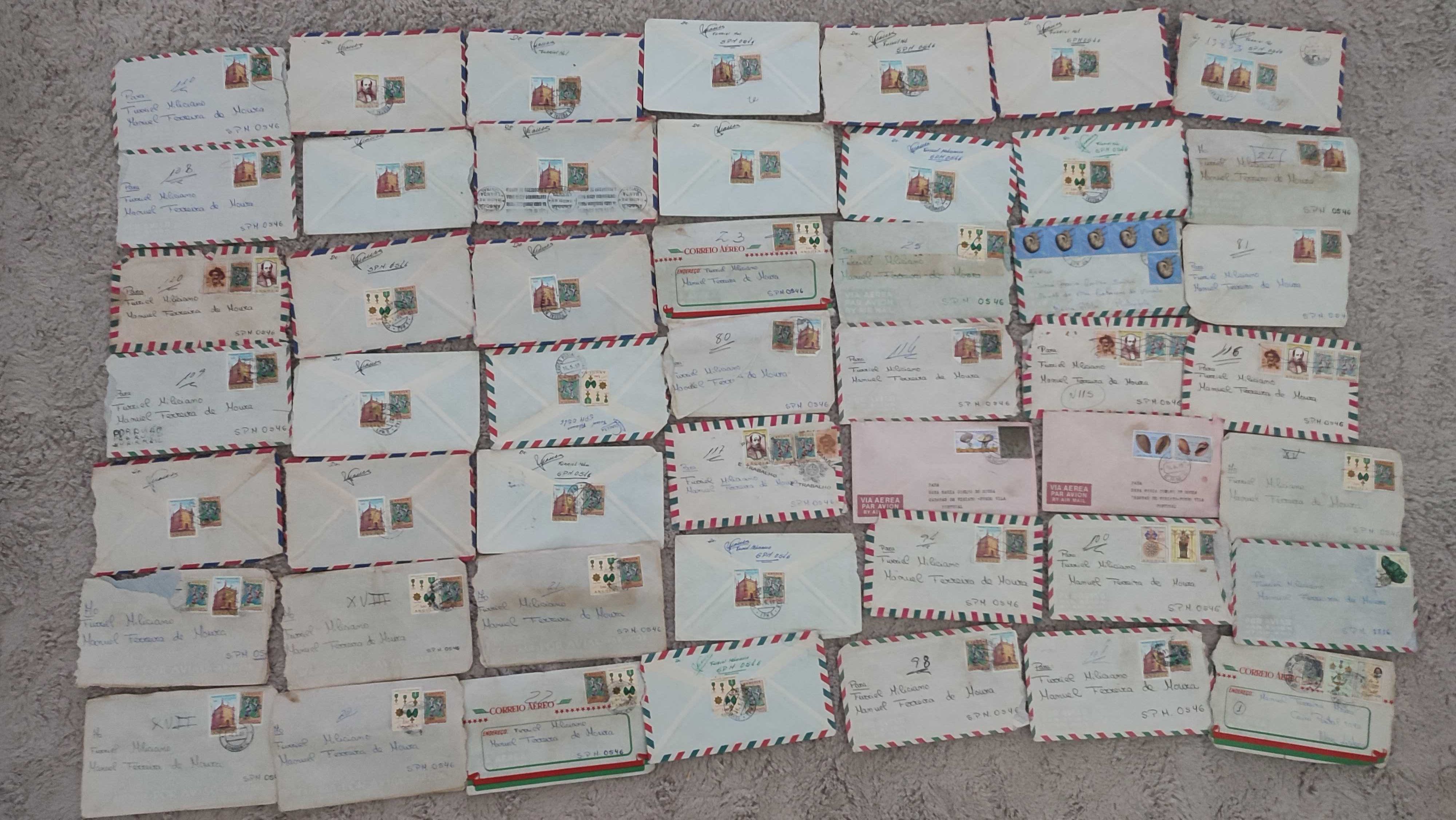 Lote 280 Evelopes circulados com as Ex-Colónias - selados e carimbados