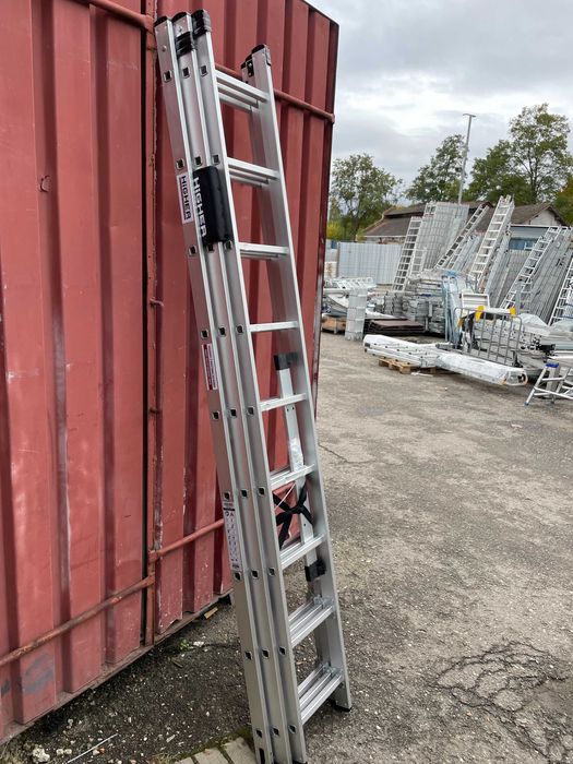 Drabina aluminiowa 3x9 wielofunkcyjna HIGHER 7,1m 150 kg SOLIDNA