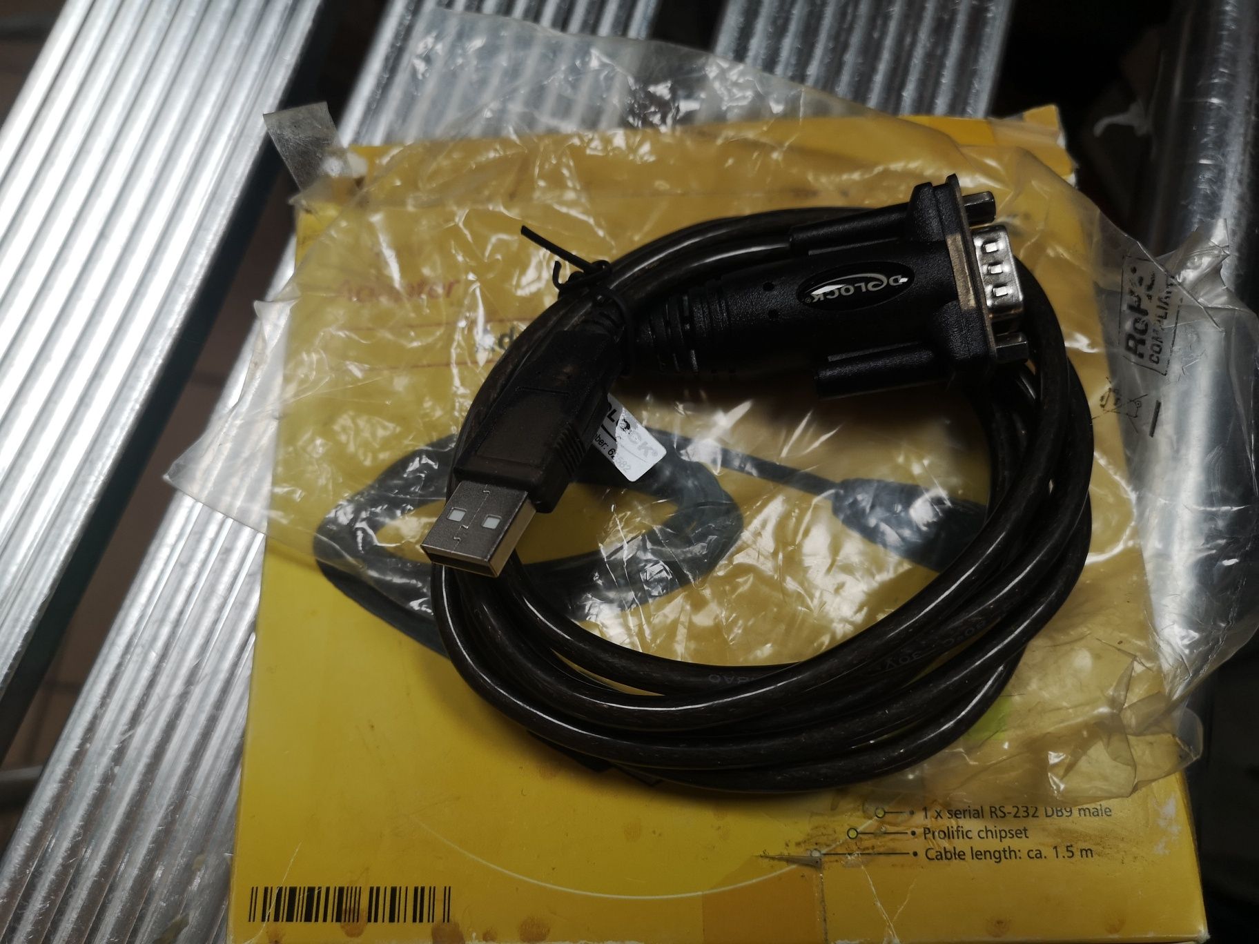 Delock adapter USB 1.1 do 1x serial RS-232 DB9 male