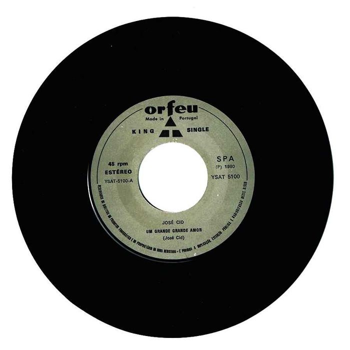 José Cid - Um grande grande amor - Vinil 45 Rpm 7"