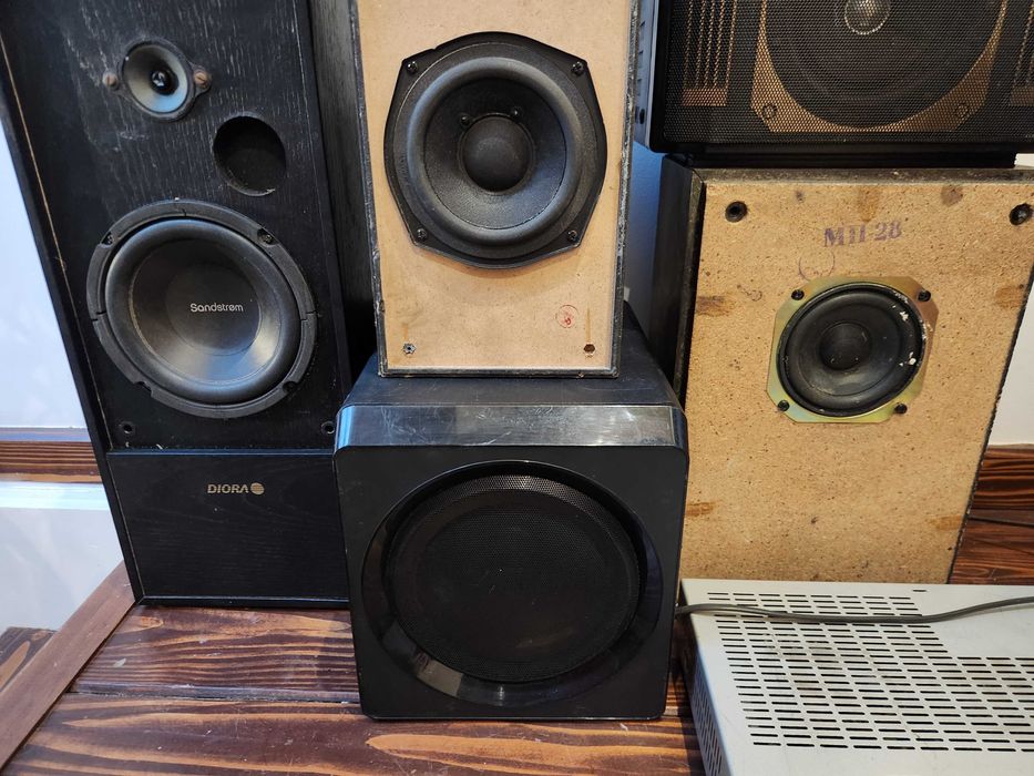 STARE GŁOŚNIKI KOLUMNY Diora Sony wzmacniacz+ Radio Unitra Safari 2A