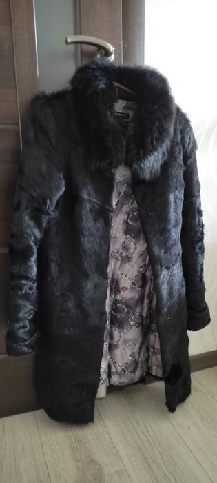 Шуба із натурального хутра козла