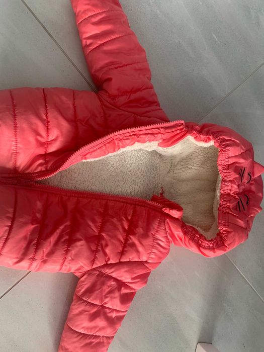 ciepła kurteczka na puszku dla maluszka 80cm