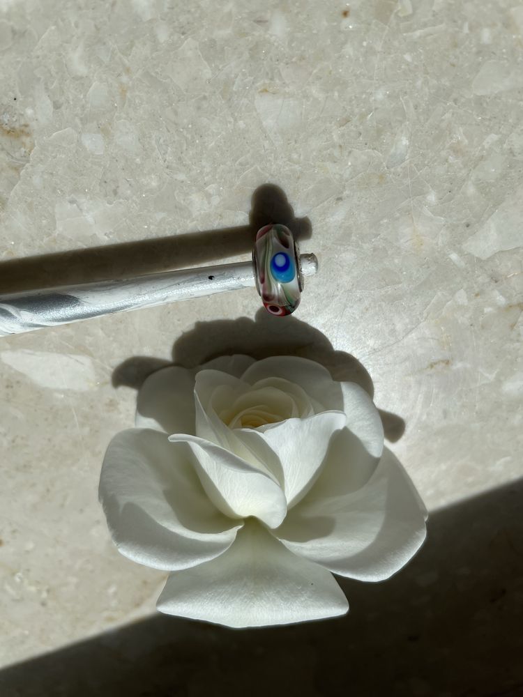 Pandora charm murano pawie piórko