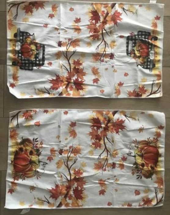 2 x reczniki kuchenne z mikrofibry dynie liscie klonu 42x65 cm