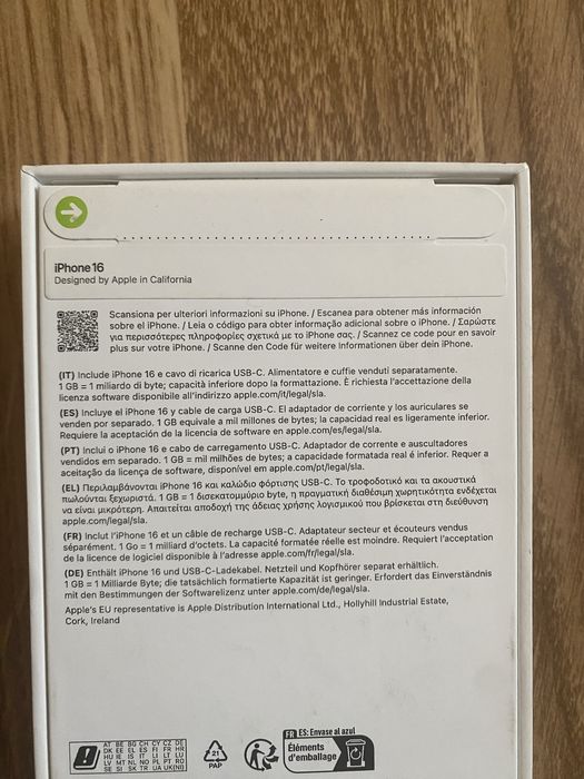 Iphone 16 128GB Novo Selado