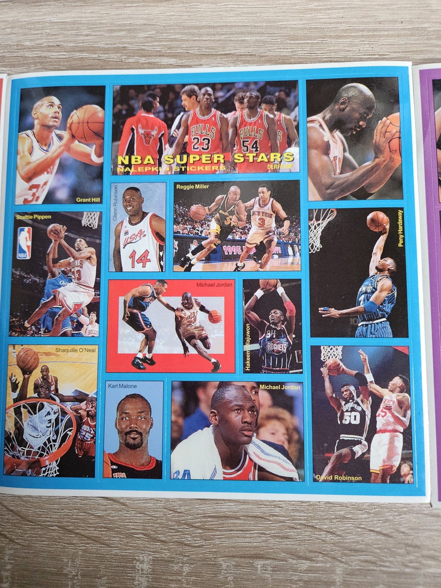 Naklejki 3 szt. Derform NBA super stars Jordan kolekcje koszykówka