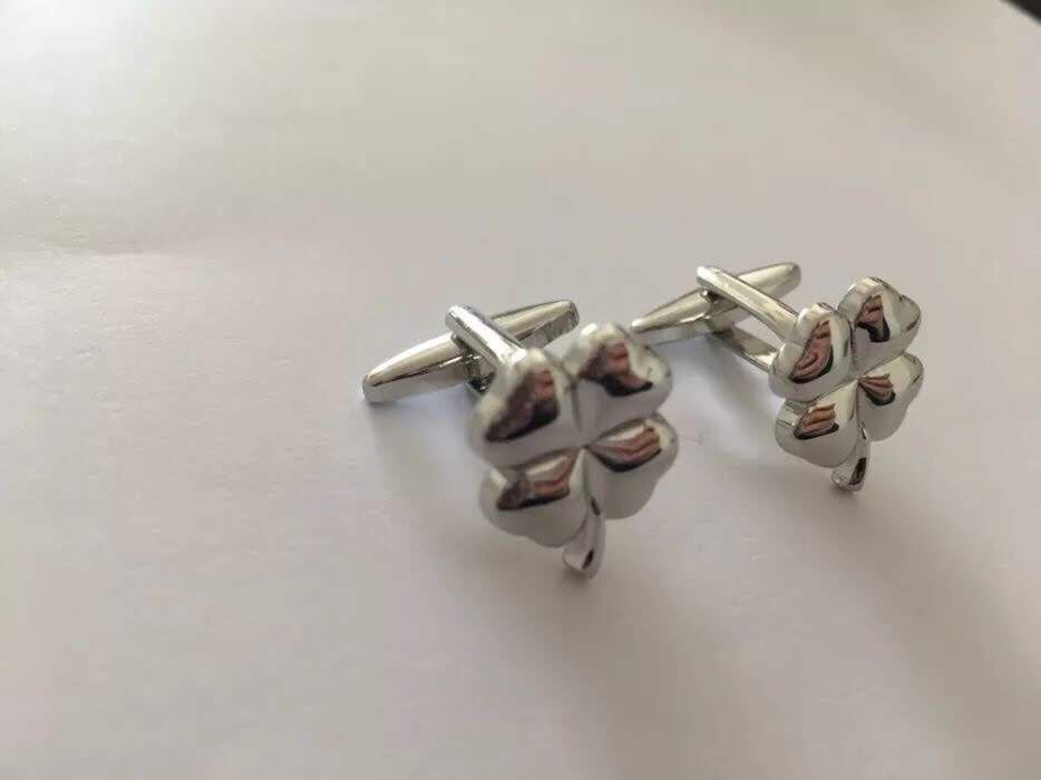 Botões de punho Helicóptero | Trevo prateado