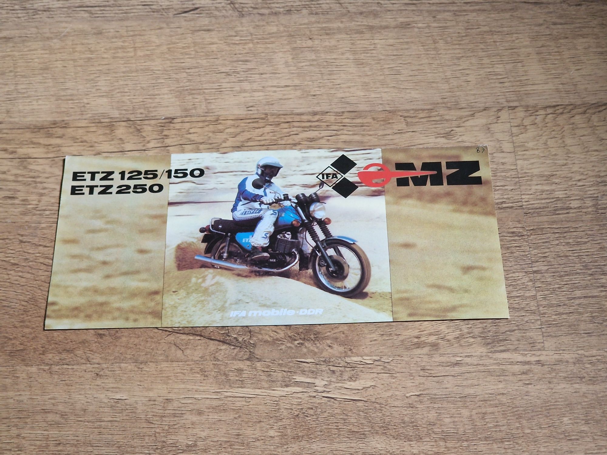 Oryginalna broszura reklamowa motocykli MZ ETZ 125, 150, 250 IFA
