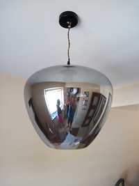 Lampa sufitowa dymione lustrzane szkło tulipan  jadalnia salon