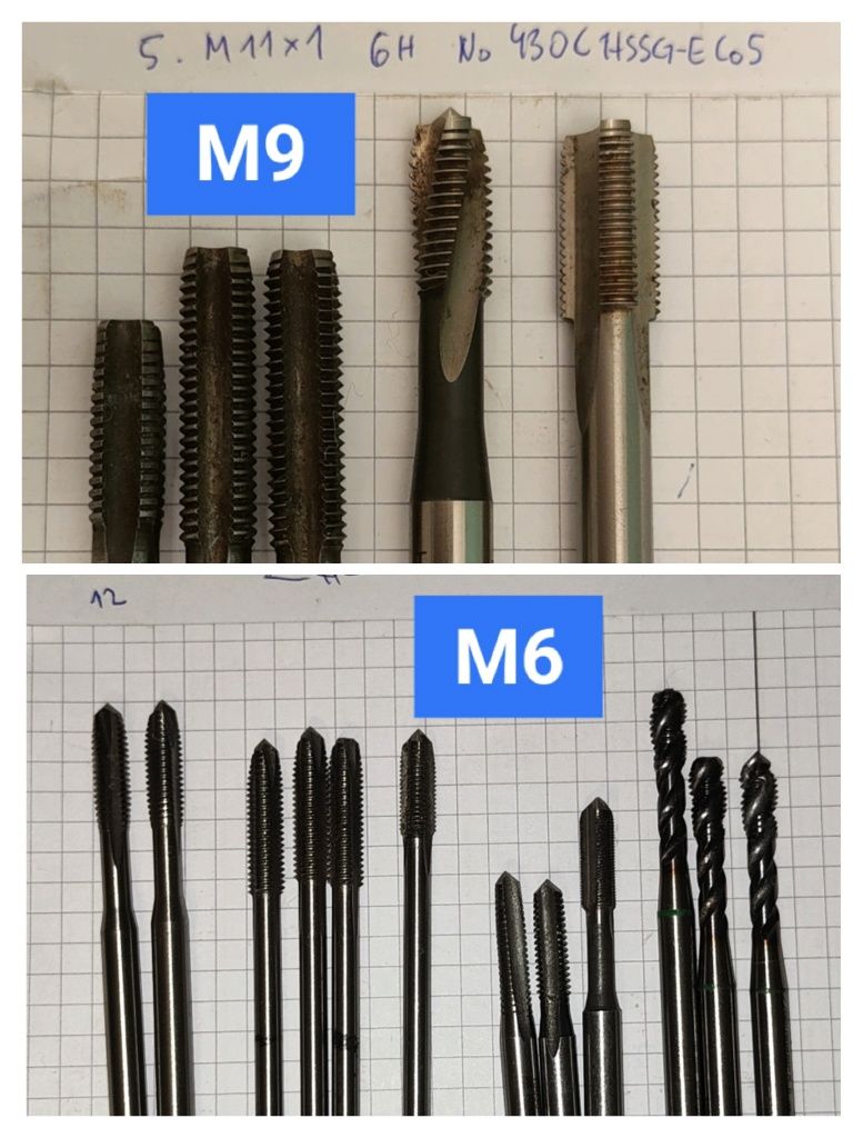 Gwintownik M30 M27 M24 M22 M20 M18 M16 G1/2 M2 M3 M5 M7 M2.5 M9 M6