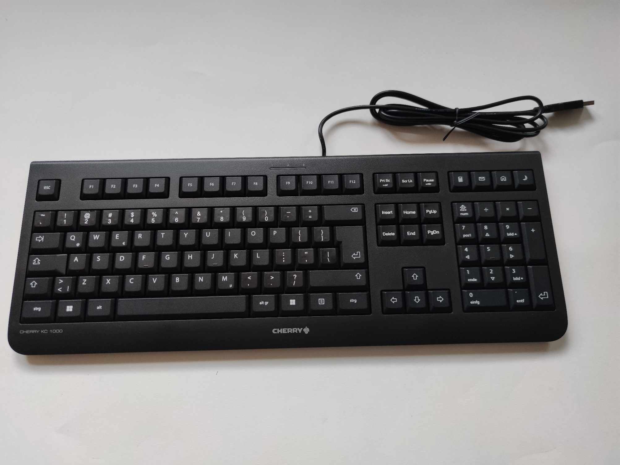 klawiatura nożycowa przewodowa cherry kc 1000 czarna jak nowa