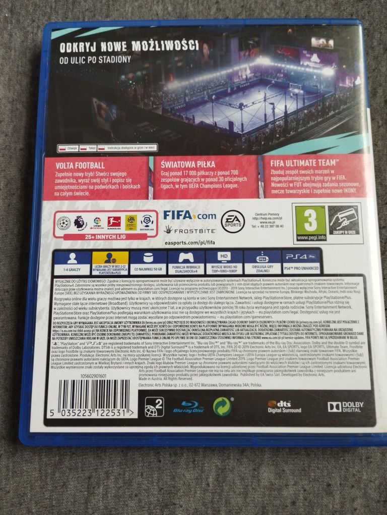 FIFA 20, PS4, wersja PL, płyta idealna