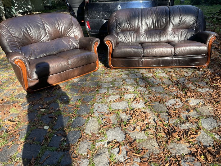Komplet kanap skórzanych mozliwy transport