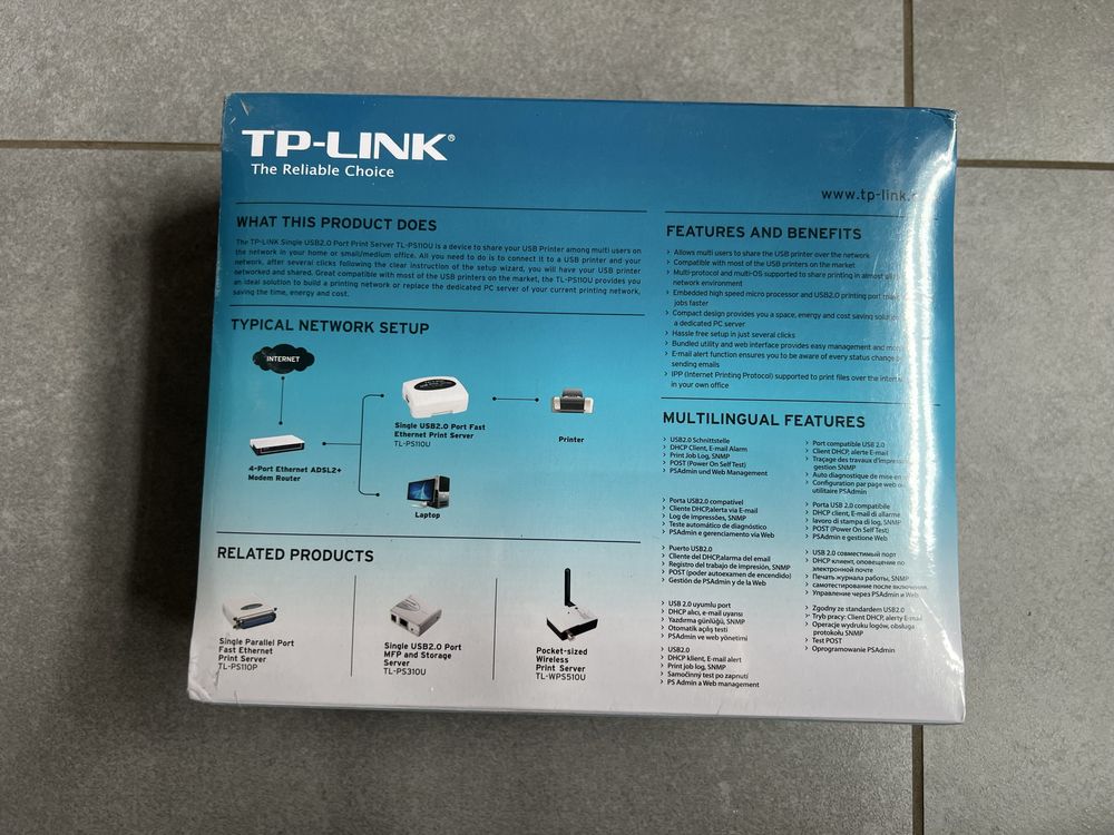 Serwer druku TP-Link TL-PS11OU printserver NOWY