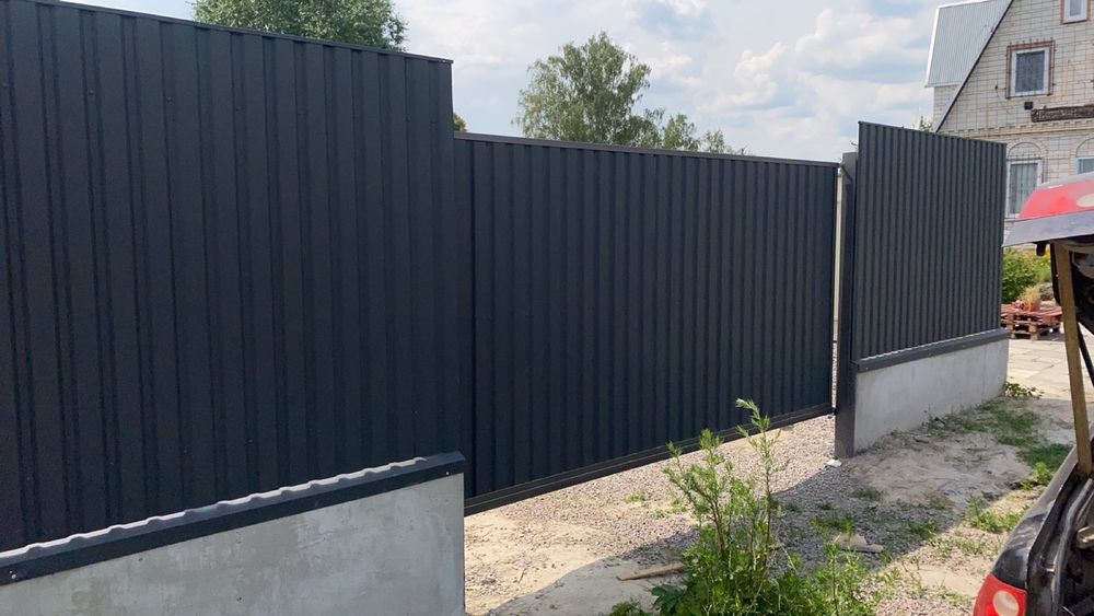 Ворота відкатні забори під ключ