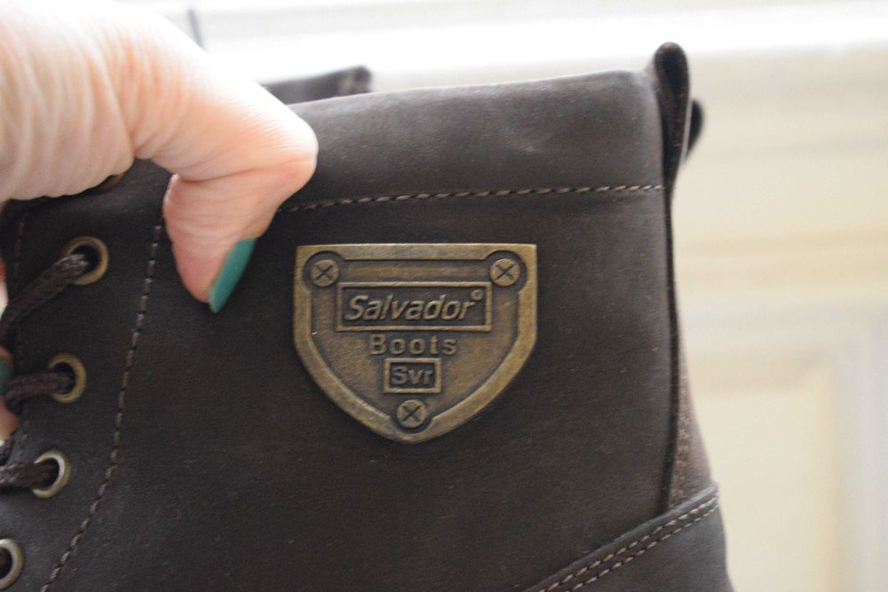кожаные утепленные ботинки полусапоги Salvador р. 40 26,8 см