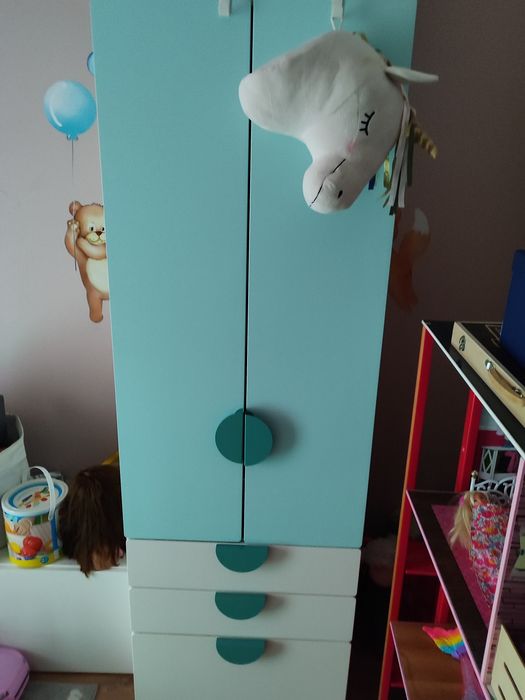 IKEA SMASTAD/PLATSA Szafa biały/jasnozielony