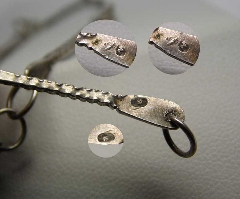 Srebrny naszyjnik polska wytwórnia 81 cm. Ciekawy wzór vintage.