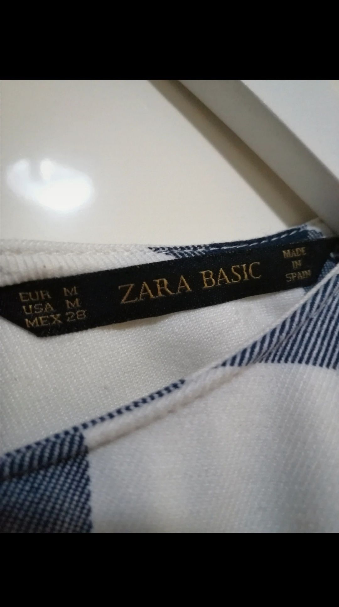 Blusa Zara quadrados