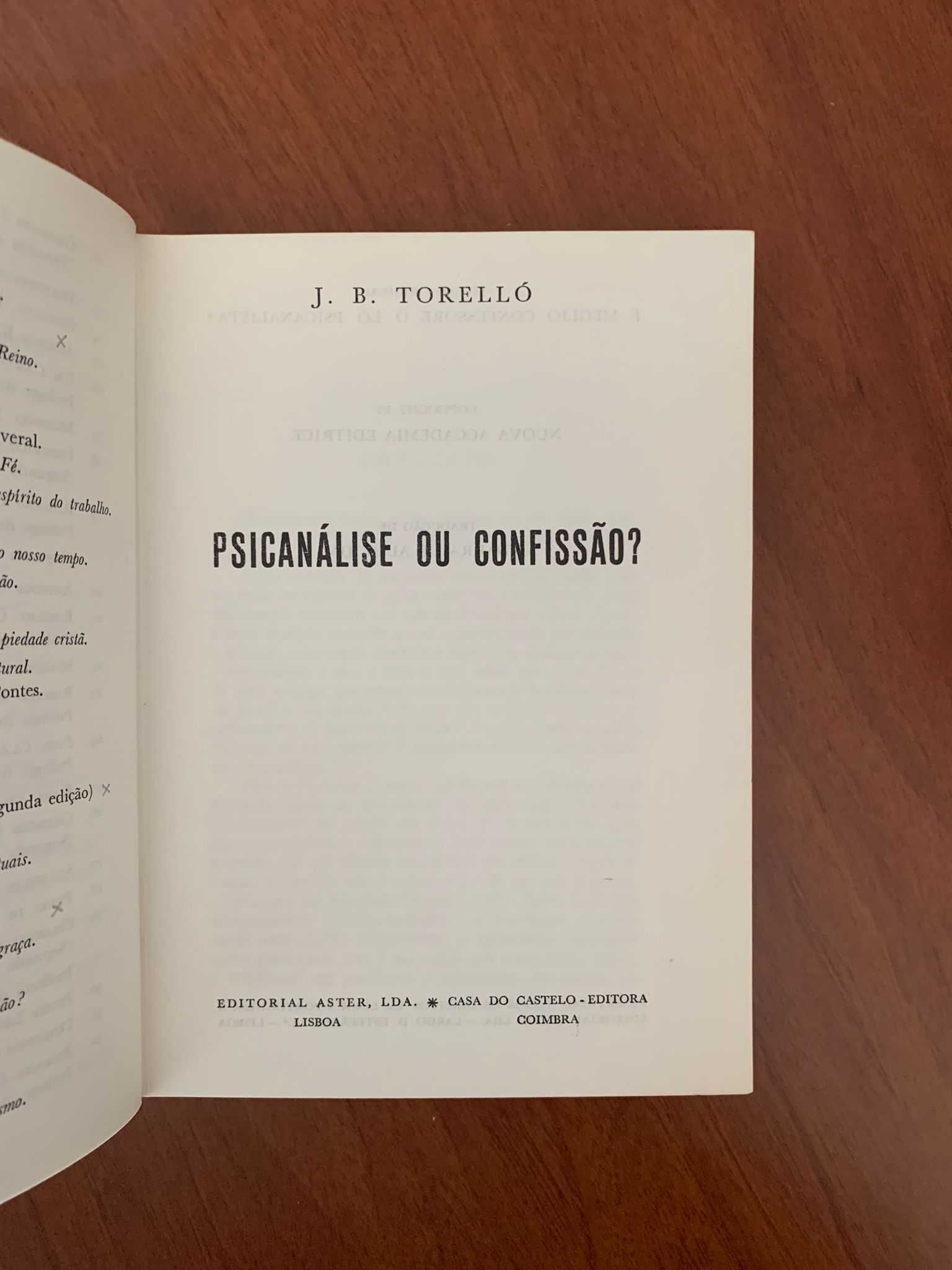 Psicanálise ou Confissão? - J. B. Torellò