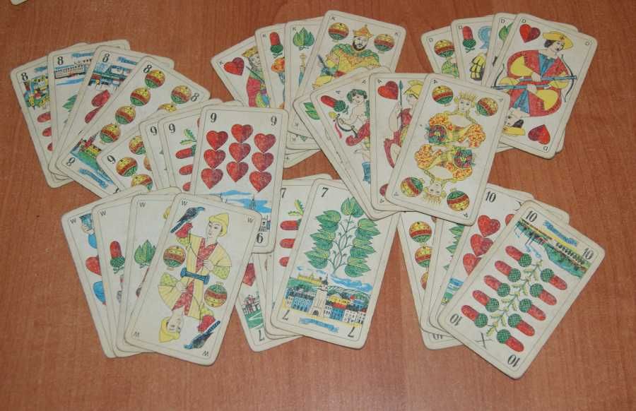 Stare karty KWK HALEMBA do gry talia 32 sztuki unikatowe PRL