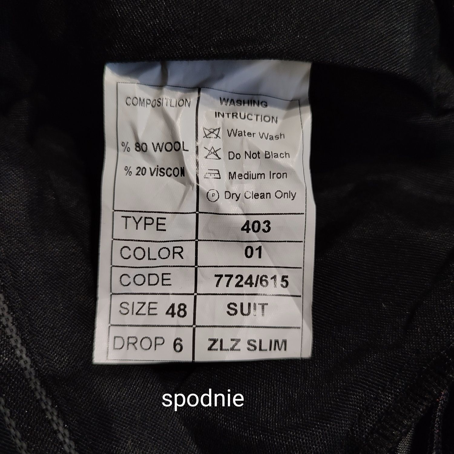 Garnitur męski bordo z naturalnych materiałów wełna+wiskoza 3 cz. R.48