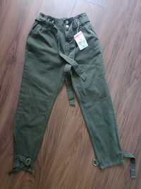 Spodnie joggery khaki S