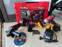 Conjunto rebarbadora + maquina de impacto + furadora