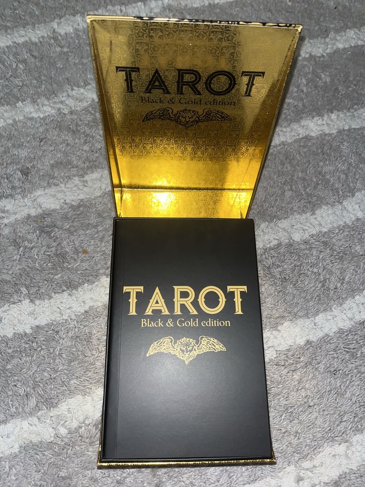 Tarot karty +ksiazka black gold nowe