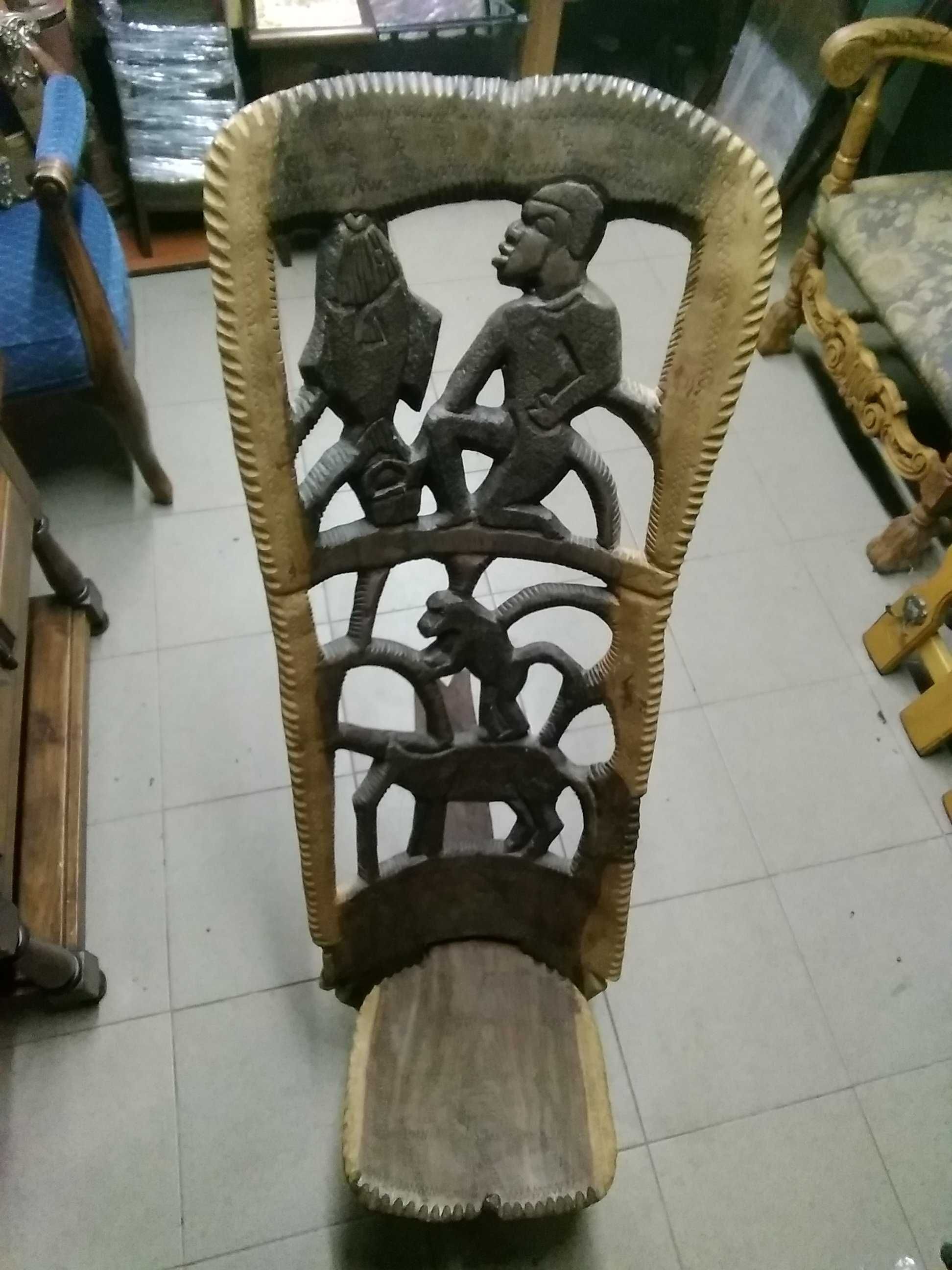 Antyk-Afrykańskie krzesło-leżak