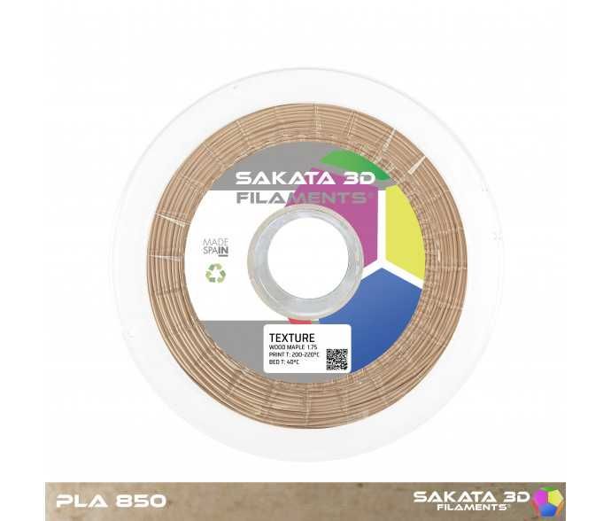 Filamento Profissional PLA SAKATA Madeira - ARCE, Branco e Roble 450g