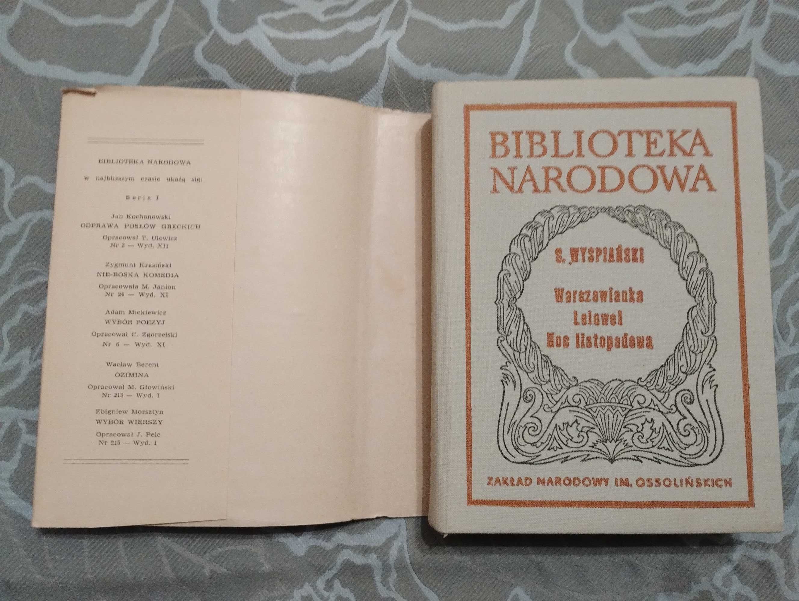 Книга Stanislaw Wyspianski "Warszawianka Lelewel Noc Listopadowa 1974