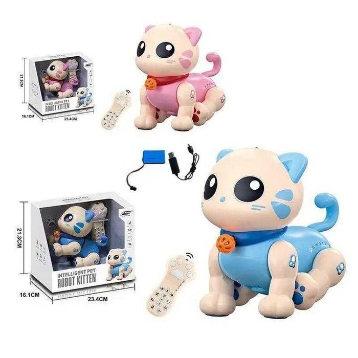 Интерактивный Котик на радиоуправлении Oliver синий, Кот на пульте