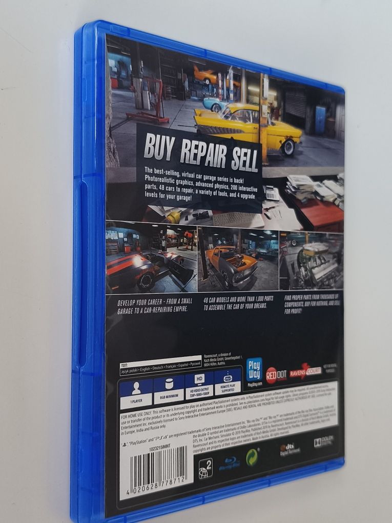 Gra Ps4 Car Mechanic Simulator PL gry PlayStation 4 UFC Crash Farming